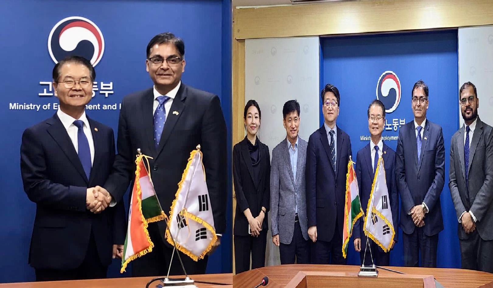 Amb Amit Kumar met Minister of Employment & Labour H.E. Mr. Lee Jung-Sik