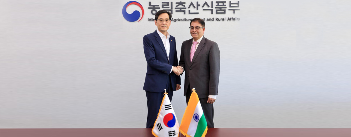Amb Amit Kumar met Vice Minister of Food, Agriculture & Rural Affairs H.E. Mr. Han Hoon