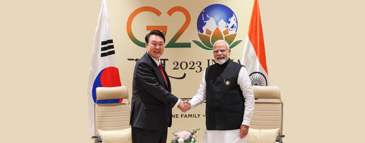 H.E. Prime Minister Narendra Modi and H.E. President Yoon Suk Yeol held bilateral talks on the sidelines of G20 Summit in New Delhi