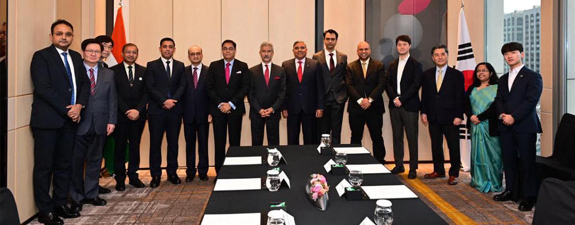 EAM Dr. S. Jaishankar interacted with representatives of the Indian  Chamber of Commerce in Korea (ICCK); 06 March 2024