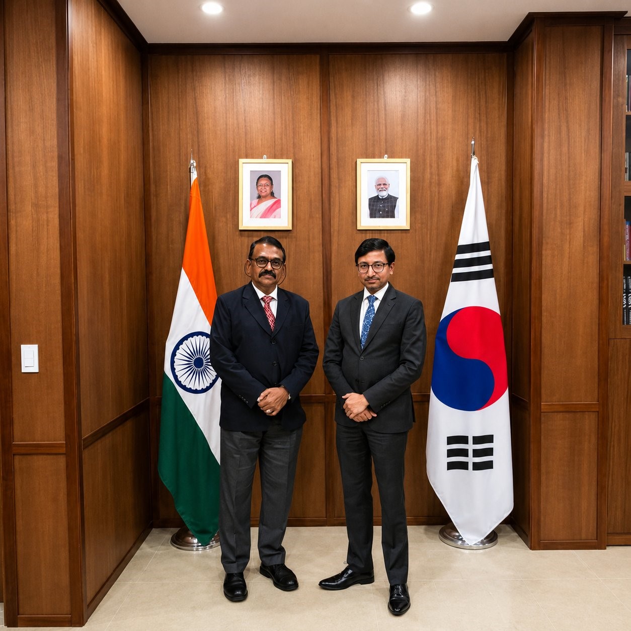 Dr. Kishore G, Vice-Chancellor of YIPESU, Meets Indian Ambassador and Deputy Chief of Mission in Seoul