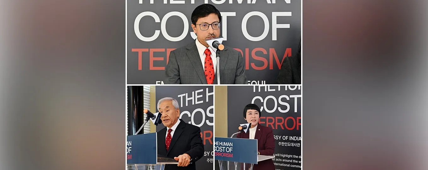 Exhibition on “Human Cost of Terrorism” at the National Museum of Korean Democracy on 24–25 March 2026.