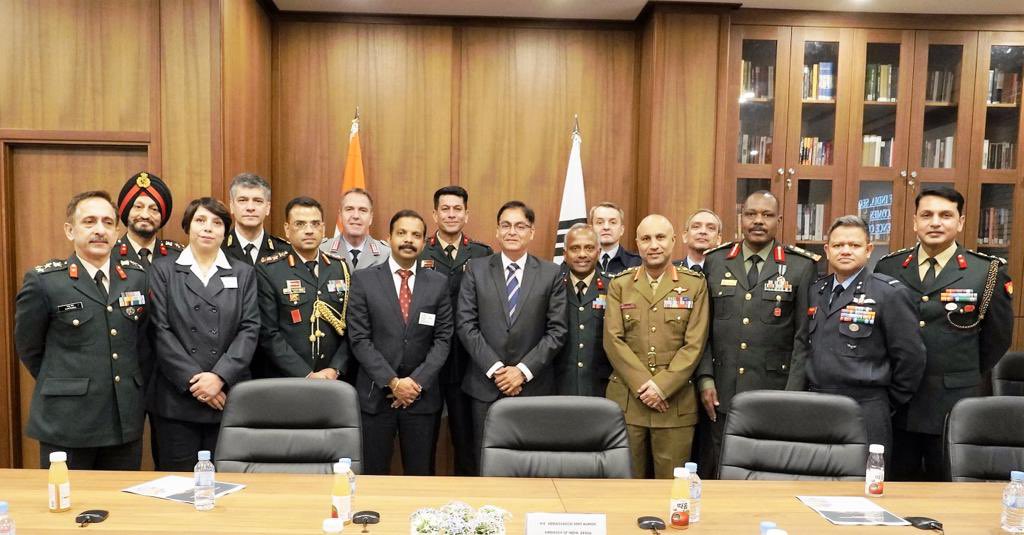 Amb Amit Kumar interacted with National Defence College delegation visiting South Korea for study tour