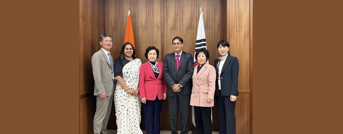 Amb Amit Kumar met Ms. Myung-Hee Jo, Member, National Assembly and Ms. Jin Du Soo, Chairman, India-Korea Association, Daegu